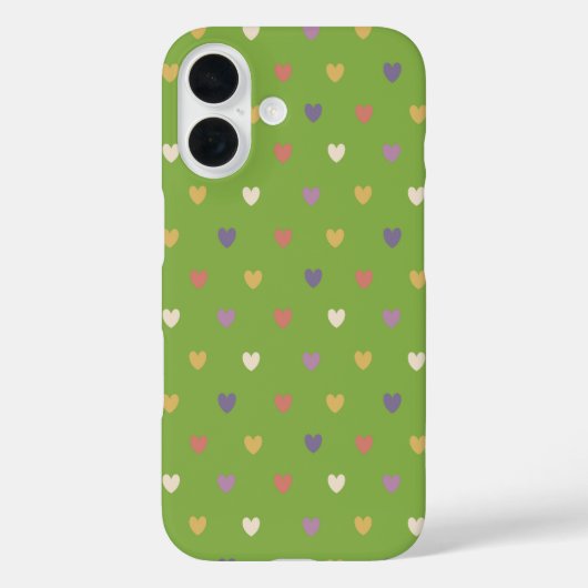 緑の草むらにハートの水玉 Case-Mate iPhoneケース (裏面)
