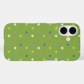 緑の草むらにハートの水玉 Case-Mate iPhoneケース (裏面 (横))