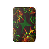 緑の草や黄色い火色の曲線 バスマット (正面縦)