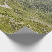 緑の草原と山 ラッピングペーパー (角)