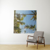 緑の草原の近くの緑のココナツヤシの木  タペストリー (インサイチュ(横))