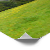 緑の草原。田舎の風景。 ポスター (角)