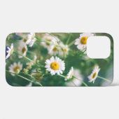 緑の草地に青い花と夏の花模様 Case-Mate iPhoneケース (裏面 (横))