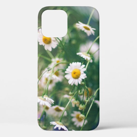 緑の草地に青い花と夏の花模様 Case-Mate iPhoneケース (裏面)