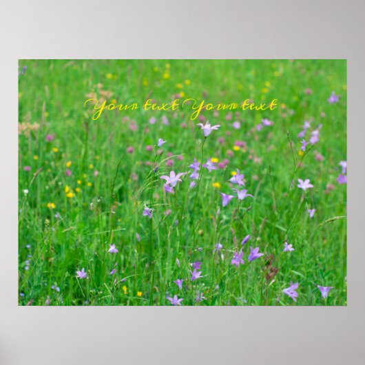 緑の草地のポスターの鐘花 ポスター (正面)