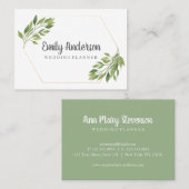 緑の草木のモダンな名刺|のエレガントなかわいい 名刺 (正面/裏面)