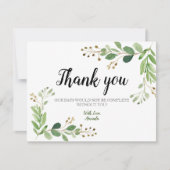 緑の草木のユーカリの植物のサンキューカード サンキューカード (正面)