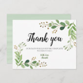 緑の草木のユーカリの植物のサンキューカード サンキューカード (正面/裏面)