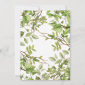 緑の草木の幾何学的なブライダルシャワー招待状 招待状 (裏面)