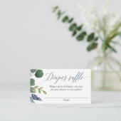 緑の草木の挨りだらけの青い植物のおむつのラッフルカード エンクロージャーカード (スタンド正面)