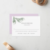 緑の草木の水彩画の結婚式の挿入物カード ノートカード (正面/裏面インサイチュ)