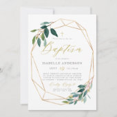 緑の草木の洗礼の招待 招待状 (正面)
