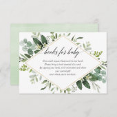 緑の草木の緑および金ゴールドの群葉の本の要求 エンクロージャーカード (正面/裏面)