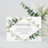 緑の草木の緑および金ゴールドの群葉の本の要求 エンクロージャーカード (スタンド正面)