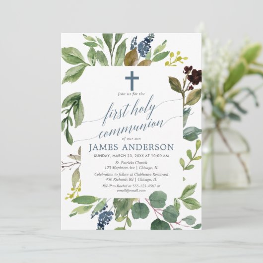 緑の草木の緑は挨りだらけの青の最初聖餐を残します 招待状 (スタンド正面)