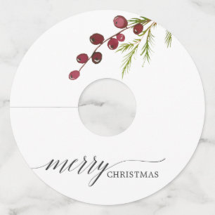 緑の草木の赤い果実の休日 ワイングラスタグ