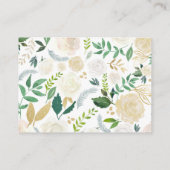 緑の草木の金ゴールドの表示ブライダルシャワーの挿入物カード エンクロージャーカード (裏面)