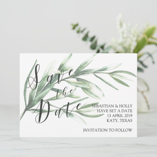 緑の草木は日付の招待状カードを救います セーブザデート (スタンド正面)