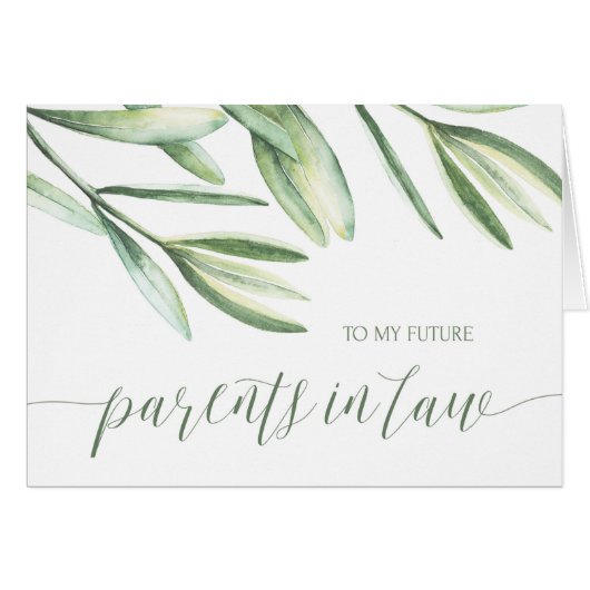 緑の草木は私の婚礼の日カードの法律で育てます (正面横)