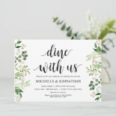 緑の草木は結婚式のブランチの招待状カードを掲示します 招待状 (スタンド正面)