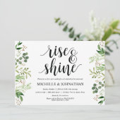 緑の草木は結婚式のブランチの招待状カードを掲示します 招待状 (スタンド正面)