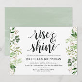 緑の草木は結婚式のブランチの招待状カードを掲示します 招待状 (正面/裏面)