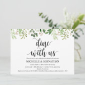 緑の草木は結婚式のブランチの招待状カードを掲示します 招待状 (スタンド正面)
