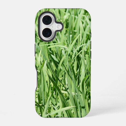 緑の草 iPhone 16ケース (裏面)