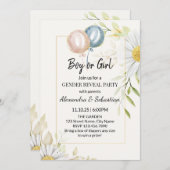 緑の菊の性別が明らかになる 招待状 (正面/裏面)