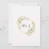 緑の菊の結婚披露宴 招待状 (裏面)