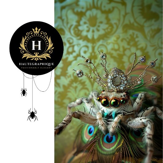 緑の華美宝石に覆われた孔雀のスパイダーアート 薄葉紙