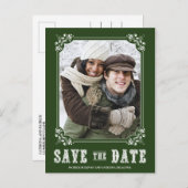 緑の華美枠の写真はがきを保存 案内ポストカード (正面/裏面)