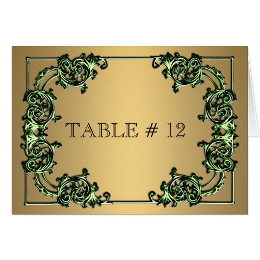 緑の華美金ゴールド表結婚数のイベント (正面横)