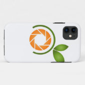 緑の葉が付いている写真撮影シャッター Case-Mate iPhoneケース (裏面(横))