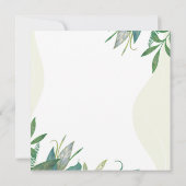 緑の葉が可愛いサファリ動物テーマ赤ちゃんシャワー (裏面)