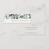 緑の葉が多い熱帯の葉のご注文 スキニー名刺 (正面/裏面)