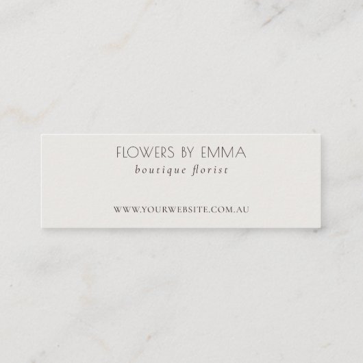 緑の葉が多い熱帯の葉のご注文 スキニー名刺 (裏面)