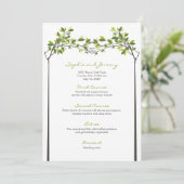 緑の葉が結んだ愛の木結婚夏 メニュー (スタンド正面)