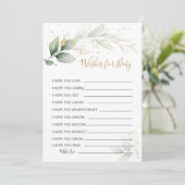 緑の葉が赤ちゃんのシャワーゲームの活性化を願う 招待状 (スタンド正面)