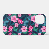 緑の葉とピンクの花の模様-79066 Case-Mate iPhoneケース (裏面 (横))