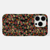 緑の葉と輝く花柄 Case-Mate iPhoneケース (裏面 (横))