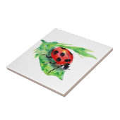 緑の葉に虫がいる女 タイル (側面)