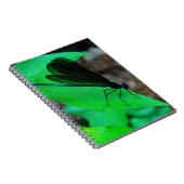 緑の葉に青いトンボ ノートブック (右側)