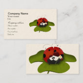 緑の葉のてんとう虫 名刺 (正面/裏面)