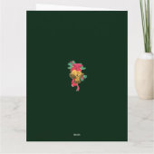 緑の葉のアーチ写真の季節は陽気なクリスマス カード (裏面)