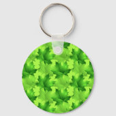 緑の葉のキーチェーン キーホルダー (正面)