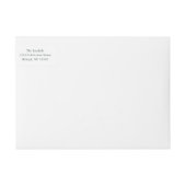 緑の葉のクリスマスモダン差出人住所 ラップアラウンドラベル (正面)