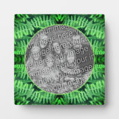 緑の葉のシダ独自の写真を作成 フォトプラーク (正面)