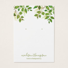 緑の葉のジュエリーイヤリングディスプレイ