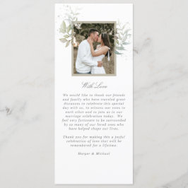 緑の葉のセージの結婚写真 プログラム